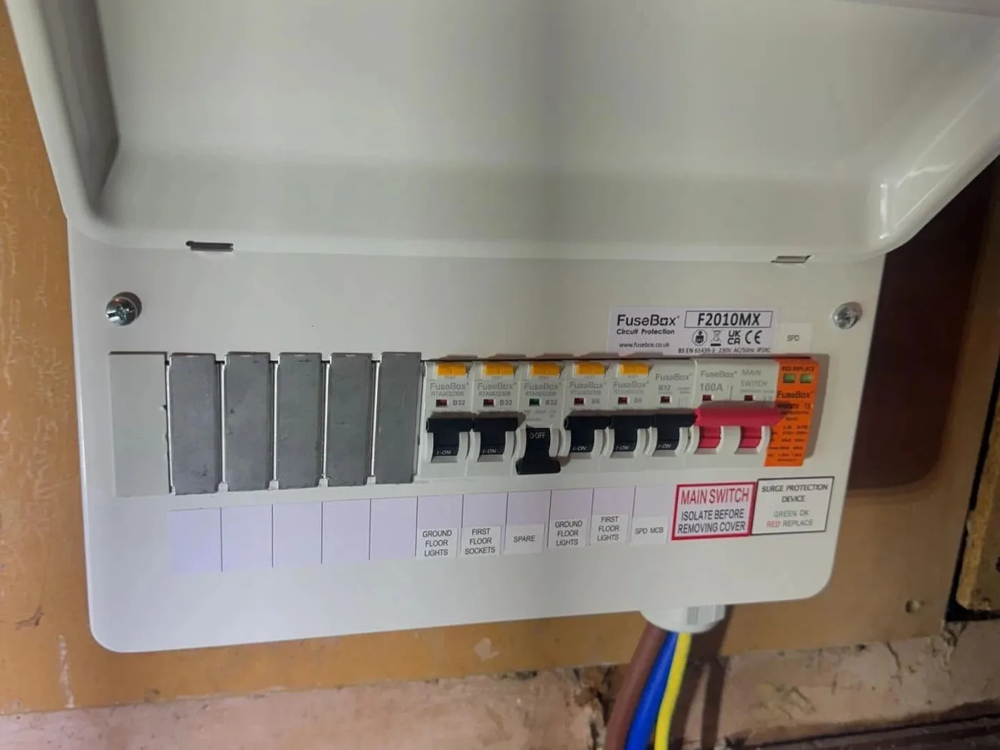 Modern consumer unit upgrade completed by MW Installation in South Lanarkshire