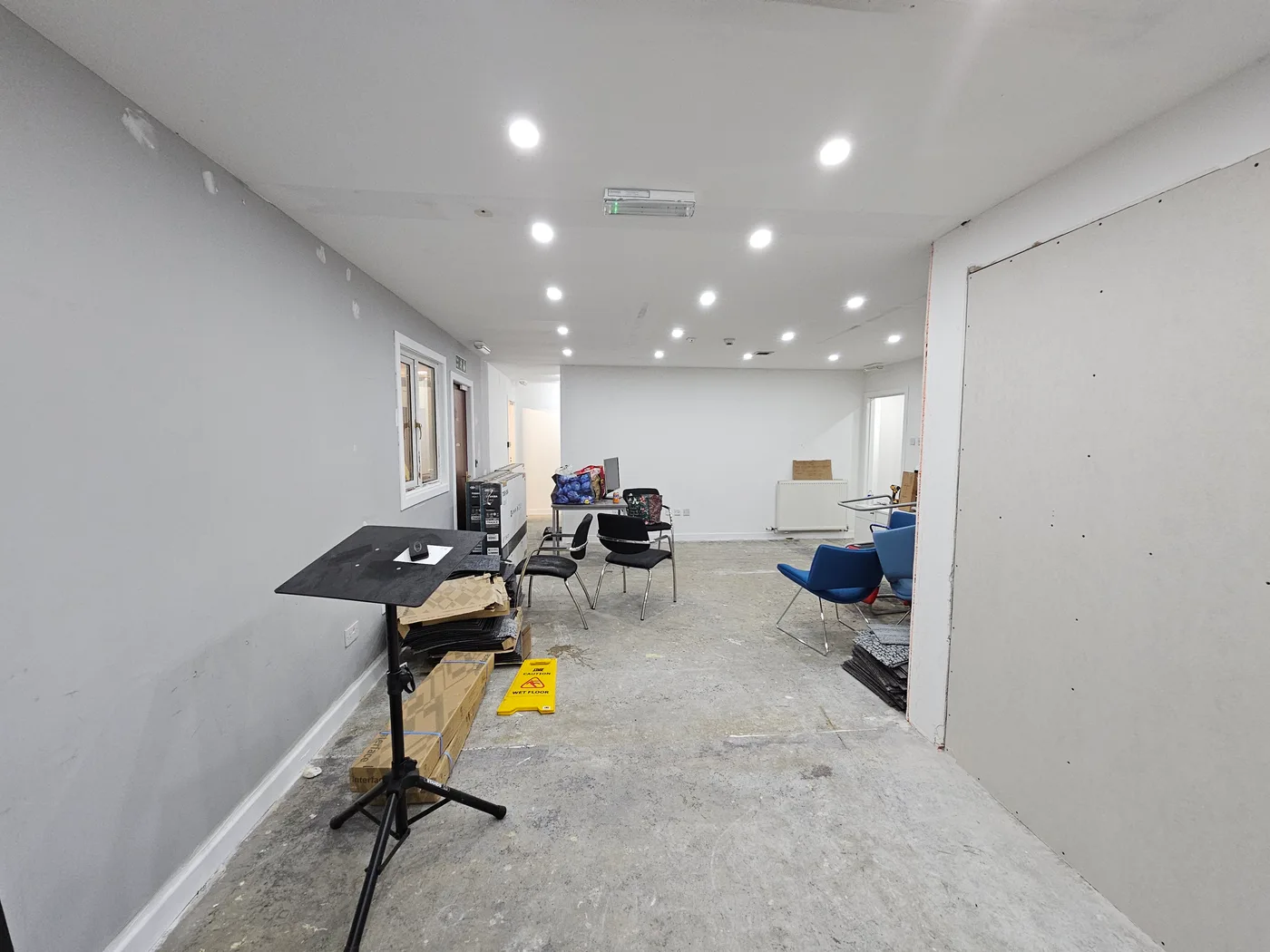 Commercial office lighting installation in Glasgow